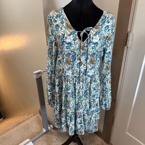 clairyn tiered mini dress Altar'd State Clairyn Tiered Mini Dress